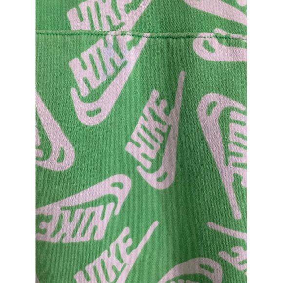 Nike Sport Essentials All Over Logo Print Hoodie In Green Sz XL - Picture 3 of 9